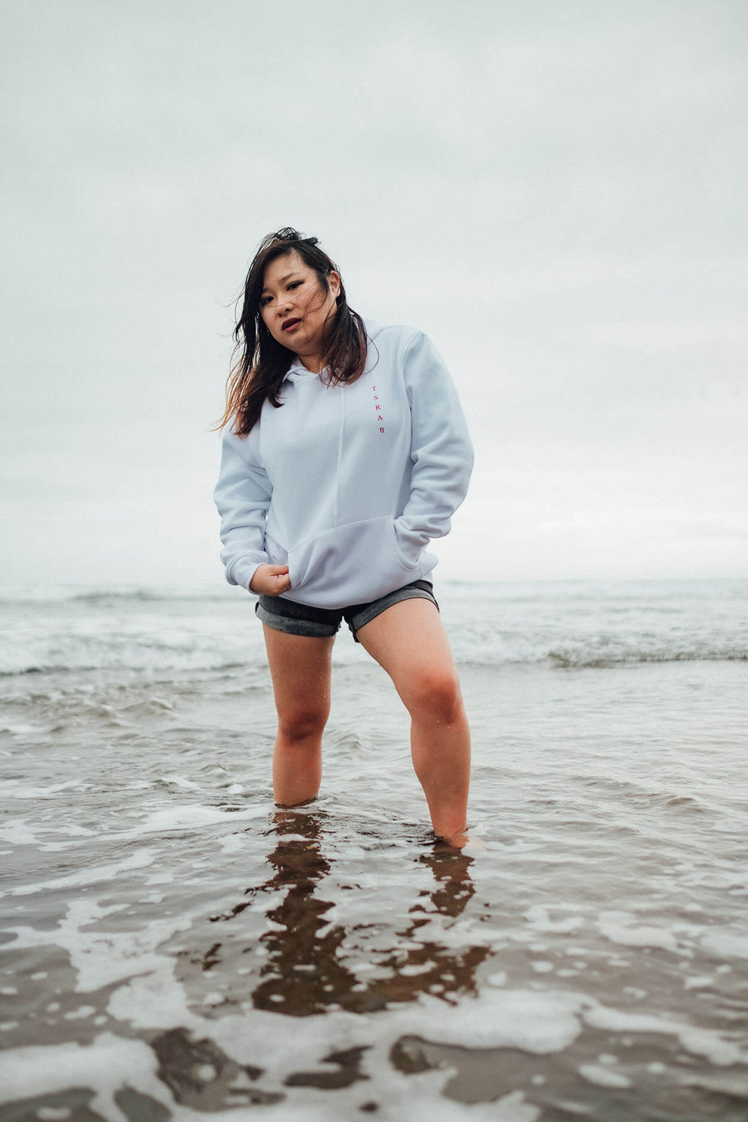 White hoodie nz top
